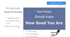 Desktop Screenshot of mortgagespeak.com